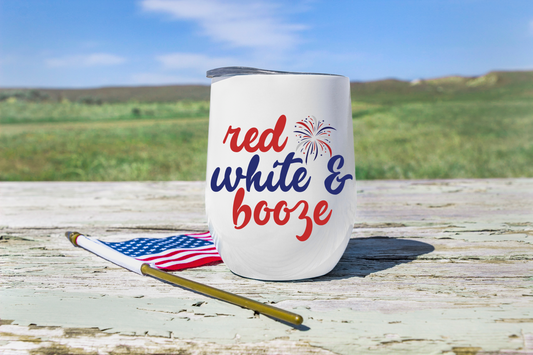 Red White & Booze Wine Tumbler