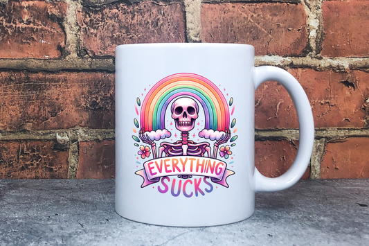 Everything Sucks Skeleton Mug - 12oz